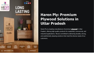 Haren Ply - Top Plywood Manufacturers in Uttar Pradesh