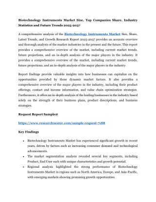 biotechnology instruments market size