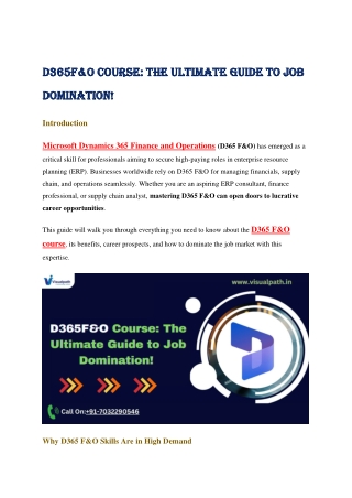 d365f o course the ultimate guide to job d365f