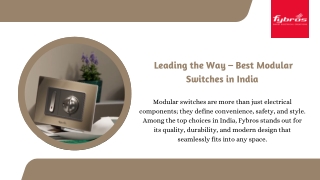 leading the way best modular switches in india