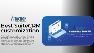 Best SuiteCRM customization - Taction Software