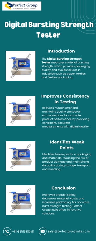 Digital Bursting Strength Tester
