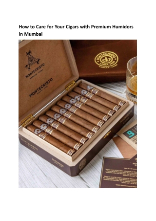 How to Care for Your Cigars with Premium Humidors in Mumbai