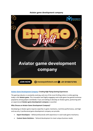 aviator game development company