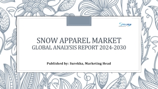 Snow Apparel Market Forecast 2024-2030: Trends and Growth Opportunities
