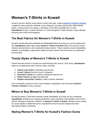 Women's T-Shirts in Kuwait