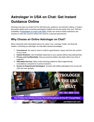 astrologer in usa on chat get instant guidance