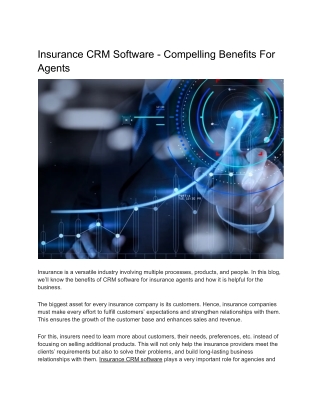 How Insurance CRM Software Benefits Agents