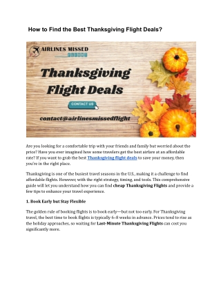 Top Tips for Finding Amazing Thanksgiving Flight Deals