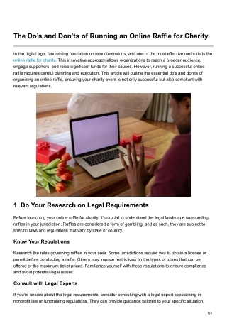 the do s and don ts of running an online raffle