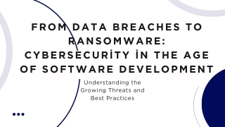 from data breaches to ransomware cybersecur