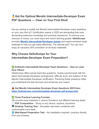 get the optimal mendix intermediate developer