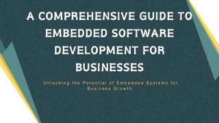 a comprehensive guide to embedded software