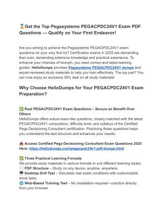 get the top pegasystems pegacpdc24v1 exam