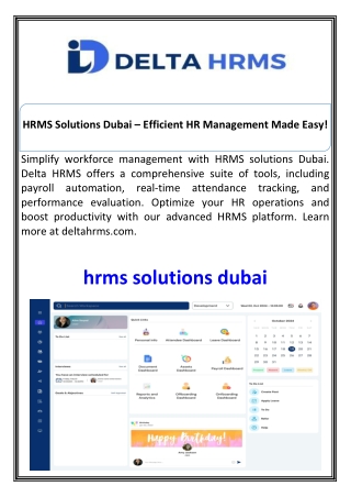 HRMS Solutions Dubai Efficient HR Management Made Easy!