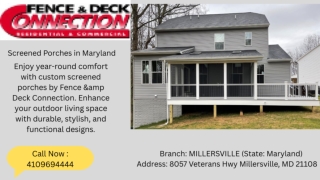 Screened Porches in Maryland