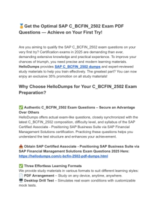 get the optimal sap c bcfin 2502 exam