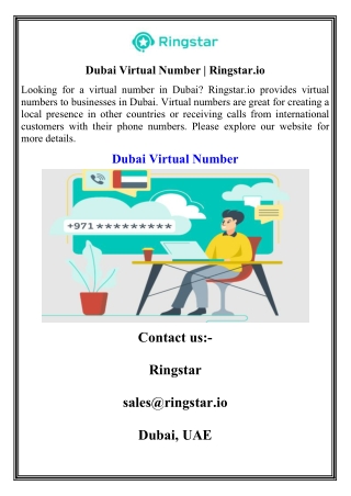 dubai virtual number ringstar io