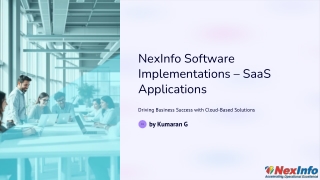 nexinfo software implementations saas applications