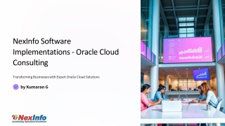 nexinfo software implementations oracle cloud
