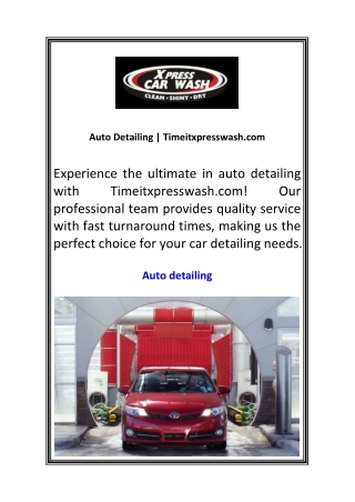 auto detailing timeitxpresswash com