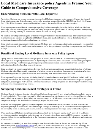 Local Medicare Agents