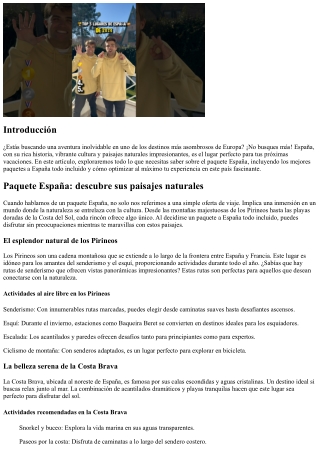 Paquete España: descubre sus paisajes naturales