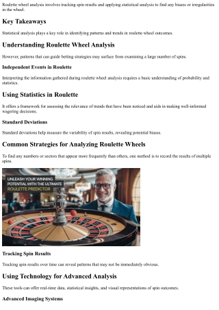 Maximizing Your Roulette Game with Wheel Analysis