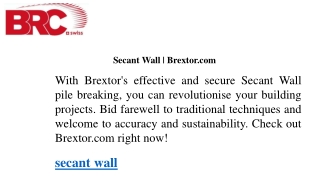 Secant Wall  Brextor.com