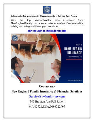 Affordable Car Insurance in Massachusetts – Get the Best Rates!