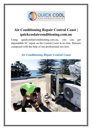Air Conditioning Repair Central Coast  quickcoolairconditioning.com.au