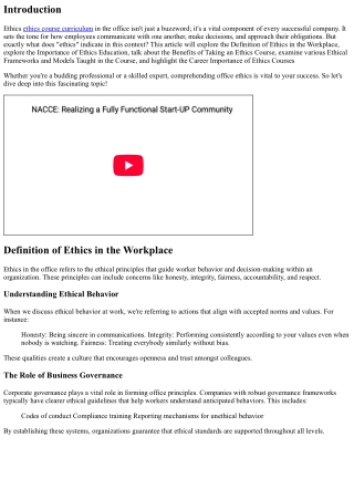 Office Ethics 101: Meanings, Significance, and Benefits Explained