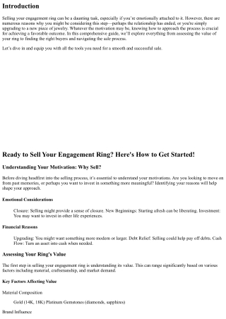 Ready to Sell Your Engagement Ring? Here's How to Get Started!