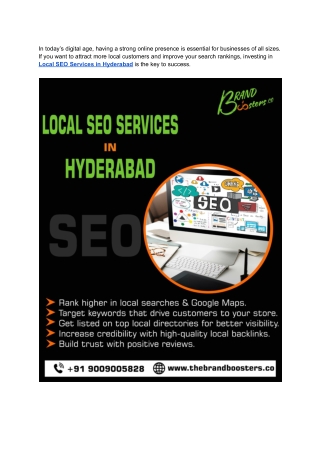 Local SEO Services in Hyderabad