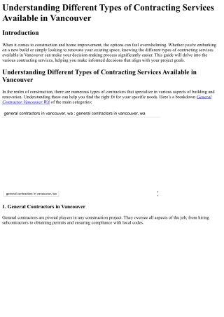 understanding different types of contracting