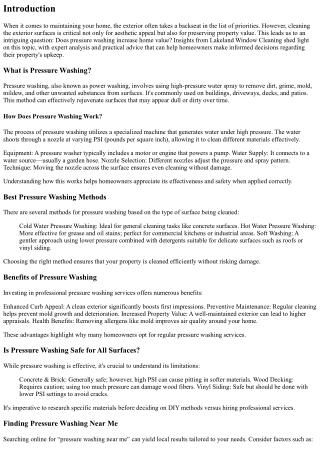 Does Pressure Washing Increase Home Value? Insights from Lakeland Window Cleanin