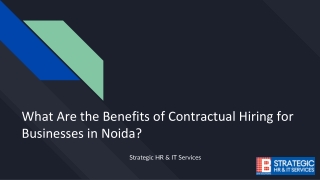 What Are the Benefits of Contractual Hiring for Businesses in Noida?