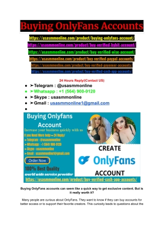 buying onlyfans accounts