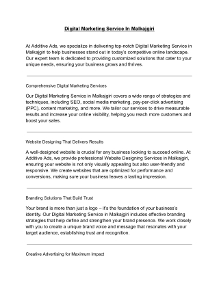 digital marketing service in malkajgiri