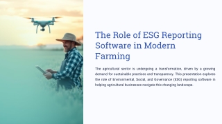 The Role of ESG Reporting Software in Modern Farming
