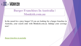 burger franchises in australia monkish com au