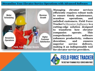 Streamline Your Elevator Service Operations with Advanced Software
