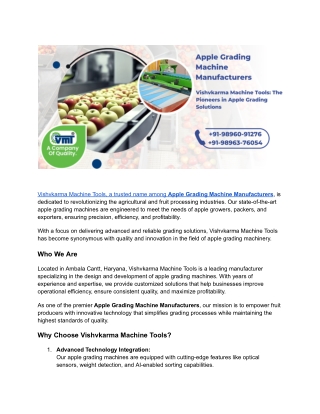 vishvkarma machine tools a trusted name among