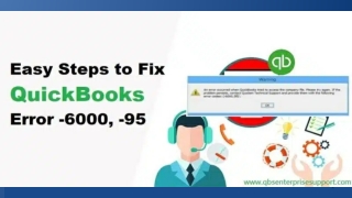 What are the Solutions of QuickBooks Error 6000, 95