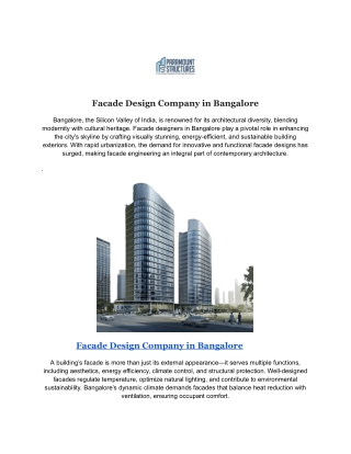 Facade Design Company in Bangalore