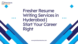 Fresher Resume Writing Services in Hyderabad Start Your Career Right