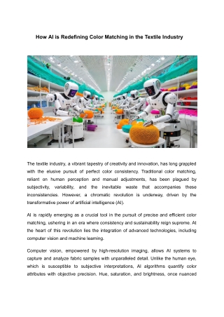 How AI is Redefining Color Matching in the Textile Industry