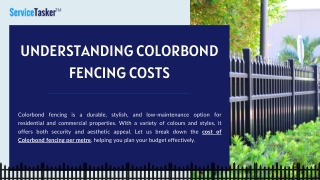 Understanding Colorbond Fencing Costs