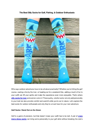The Best Silly Socks for Golf, Fishing, & Outdoor Enthusiasts