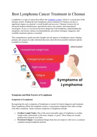 Best Lymphoma Cancer Treatment in Chennai pdf